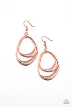 Load image into Gallery viewer, Follow The Beaten Path - Copper Earrings - Paparazzi