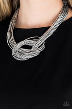 Load image into Gallery viewer, Knotted Knockout - Silver Necklace - Paparazzi