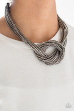 Load image into Gallery viewer, Knotted Knockout - Black Necklace - Paparazzi