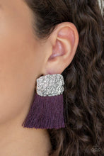 Load image into Gallery viewer, Plume Bloom - Purple Earrings - Paparazzi