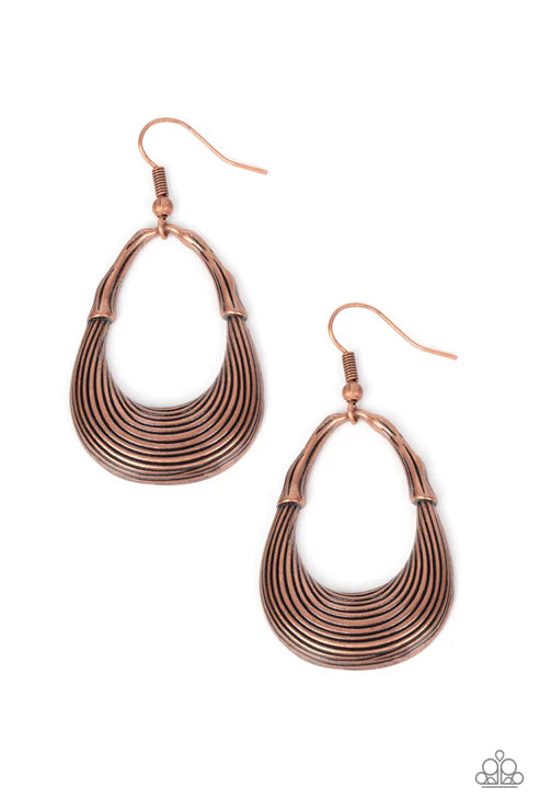 Copper deals earrings paparazzi