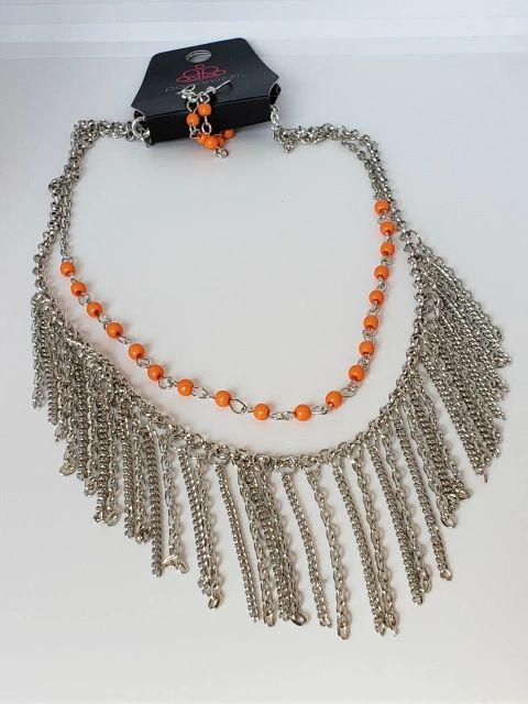 Fierce in fringe orange paparazzi deals