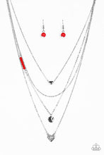 Load image into Gallery viewer, Gypsy Heart - Red Necklace - Paparazzi