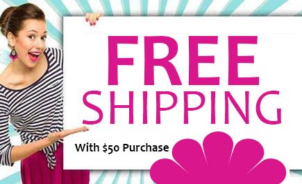 Get FREE shipping with any order of $50 or more anytime!
