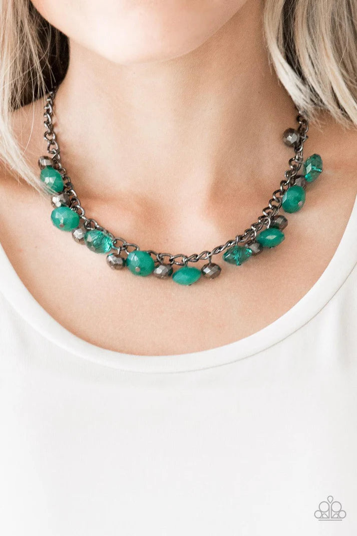 Runway Rebel - Green Necklace - Paparazzi