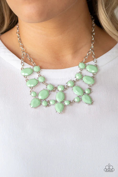 Paparazzi Jewelry, Green Short Necklace, Necklace and Earring Jewelry Set -  Etsy