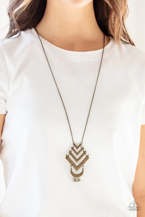 Artisan Edge - Brass Necklace - Paparazzi