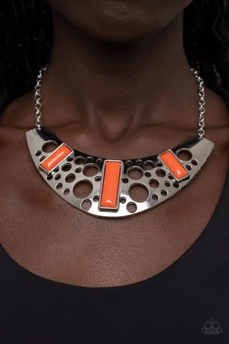 Real Zeal - Orange Necklace - Paparazzi