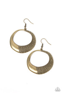 Downtown Jungle - Brass Earrings - Paparazzi