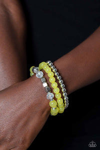 CUBE Your Enthusiasm - Yellow Bracelet - Paparazzi