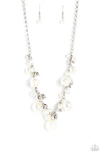 Load image into Gallery viewer, Scratched Shimmer - White Necklace - Paparazzi