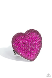 Hypnotizing Heart - Pink Ring - Paparazzi