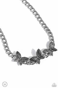 Aerial Ambition - Silver Choker Necklace - Paparazzi