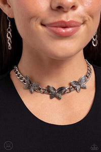 Aerial Ambition - Silver Choker Necklace - Paparazzi