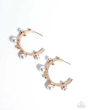 Load image into Gallery viewer, Poetic Pearls - Gold Earrings - Paparazzi