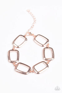 Basic Geometry - Rose Gold Bracelet - Paparazzi