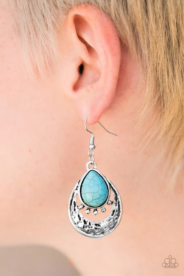 Take Me To The River - Blue Earrings - Paparazzi