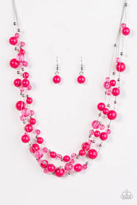 Set The World On WIRE - Pink Necklace - Paparazzi