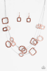 GEO-ing Strong - Copper Necklace - Paparazzi