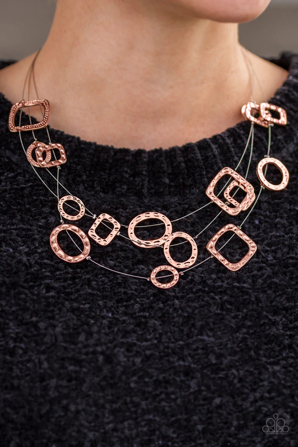 GEO-ing Strong - Copper Necklace - Paparazzi