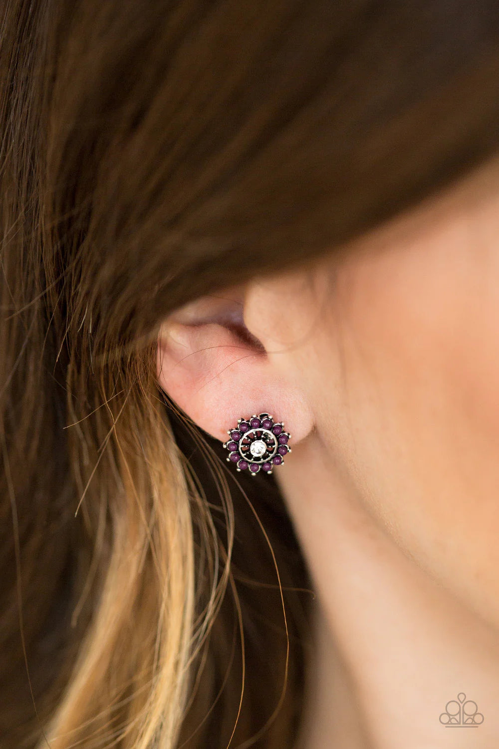 Dreamy Dahlia - Purple Earrings - Paparazzi