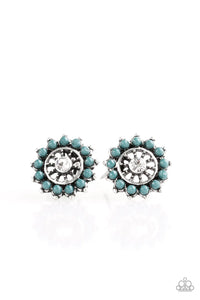 Dreamy Dahlia - Blue Earrings - Paparazzi