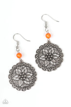 Load image into Gallery viewer, Full Floral - Orange Earrings - Paparazzi