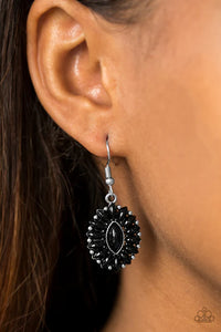 Spring Tea Parties - Black Earrings - Paparazzi