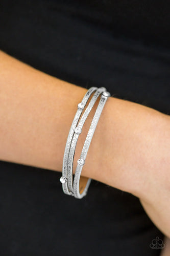 Drop A SHINE - Silver Bracelet - Paparazzi