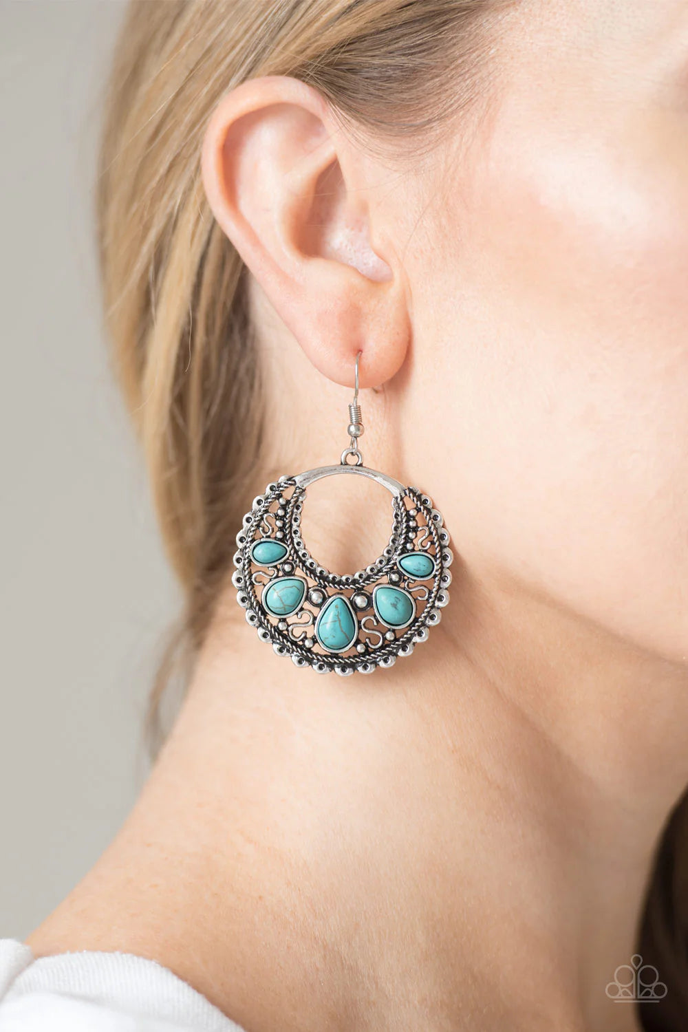 Desert Springs - Blue Earrings - Paparazzi