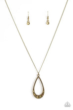 Load image into Gallery viewer, Teardrop Tease - Brass Necklace - Paparazzi