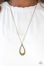 Load image into Gallery viewer, Teardrop Tease - Brass Necklace - Paparazzi