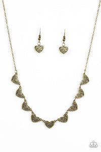 Love and Devotion - Brass Necklace - Paparazzi
