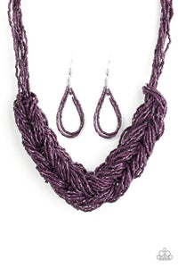 WRAP Battle - Purple Necklace - Paparazzi