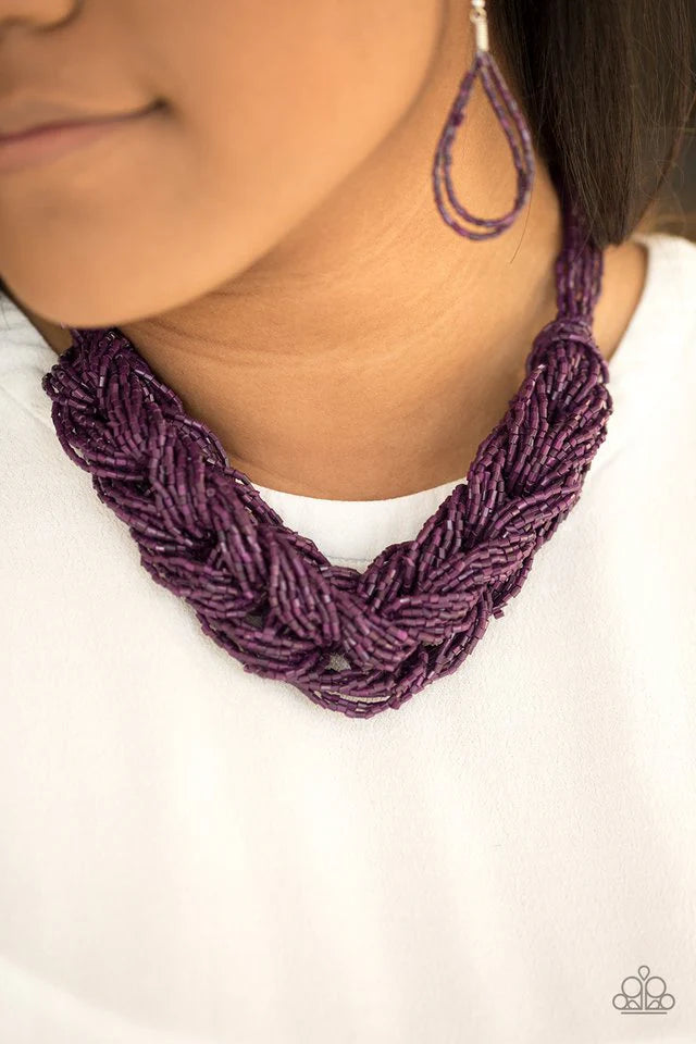 WRAP Battle - Purple Necklace - Paparazzi