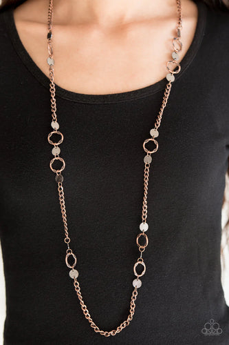 Stylishly Steampunk - Copper Necklace - Paparazzi