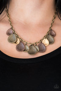 Storm Goddess - Brass Necklace - Paparazzi