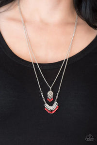 Bohemian Belle - Red Necklace - Paparazzi