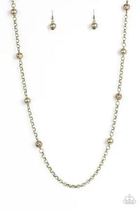 Showroom Shimmer - Brass Necklace - Paparazzi