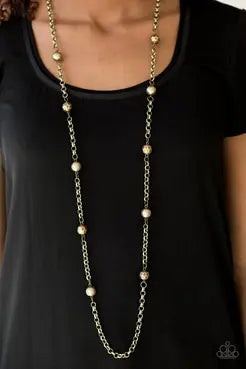 Showroom Shimmer - Brass Necklace - Paparazzi