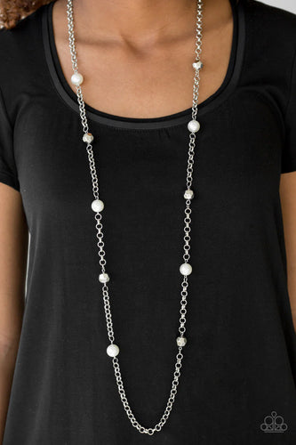 Showroom Shimmer - White Necklace - Paparazzi