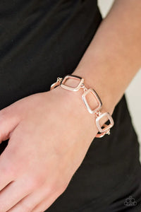 Basic Geometry - Rose Gold Bracelet - Paparazzi