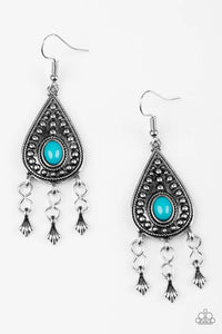 Sahara Song - Blue Earrings - Paparazzi