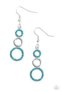 Bubble Bustle - Blue Earrings - Paparazzi