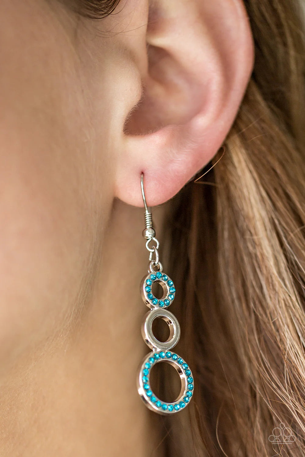 Bubble Bustle - Blue Earrings - Paparazzi