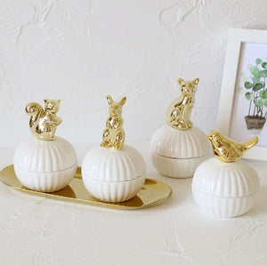 Animal Figurine Jewelry Box Home Decor Crafts