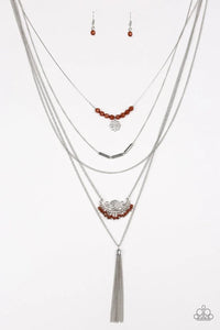 Malibu Mixer - Brown Necklace - Paparazzi