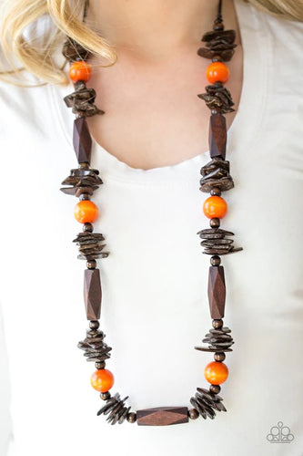 Cozumel Coast - Orange Necklace - Paparazzi