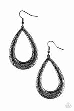 Load image into Gallery viewer, Straight Up Shimmer - Black Earrings - Paparazzi