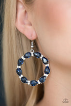 Load image into Gallery viewer, Ring Around The Rhinestones - Blue Earrings - Paparazzi